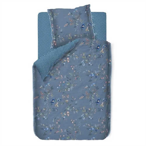 Blommiga sängkläder - 140x200 cm - Kawai Flower Blue - Bäddset med dubbelsidig design - 100% bomull - Pip Studio