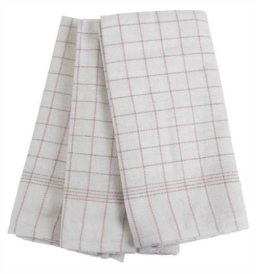 3 st. Kökshanddukar - 50x100 cm grå kökshanddukar med vita rutor