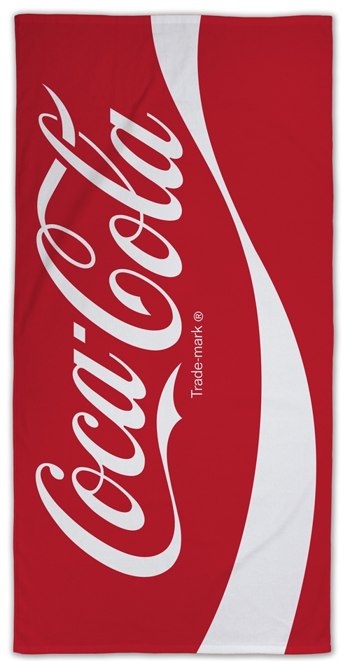 Coca Cola handduk - 70x140 cm - 100% bomull - Mjuk badhandduk med Coca Cola-logga