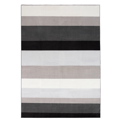 Matta - Stor matta 200x300 cm - Randig matta med halkfri baksida - Lös matta från Nordstrand Home Rosa