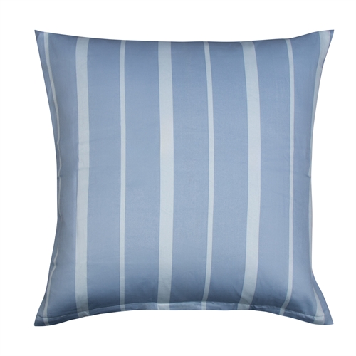 Extra mjukt örngott 60x63 cm - 100% bomullssatin - Ljusblått randigt örngott - 300 TC örngott från By Borg