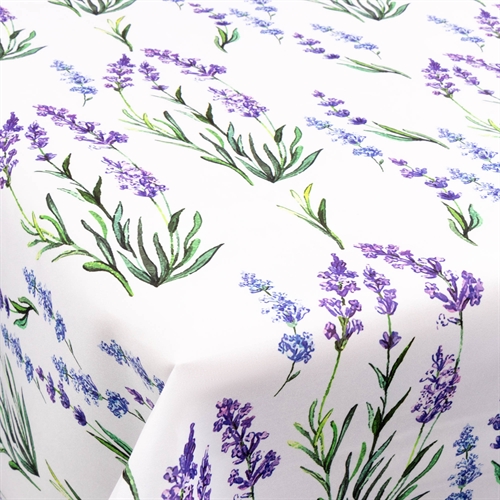 Textil vaxduk med akrylbeläggning - Lavender Bloom - 140 cm bred - Per meter
