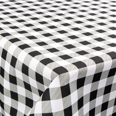 Textil vaxduk - 140 cm bred - Check Black - Vaxduk med akrylbeläggning