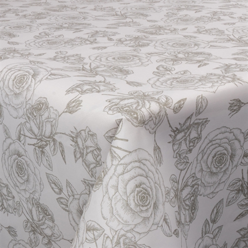 Textil vaxduk med akrylbeläggning - Rose grey - 140 cm bred - På metervara
