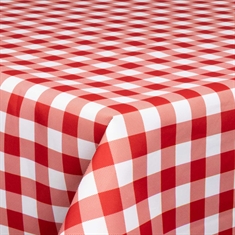 Textil vaxduk - 140 cm bred - Check Red - Vaxduk med akrylbeläggning