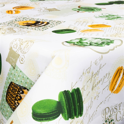 Textil vaxduk med akrylbeläggning - Green delight - 140 cm bred - På metervis