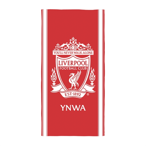 Liverpool handduk - 70x140 cm - 100% bomull - Mjuk badhandduk med Liverpool-logga