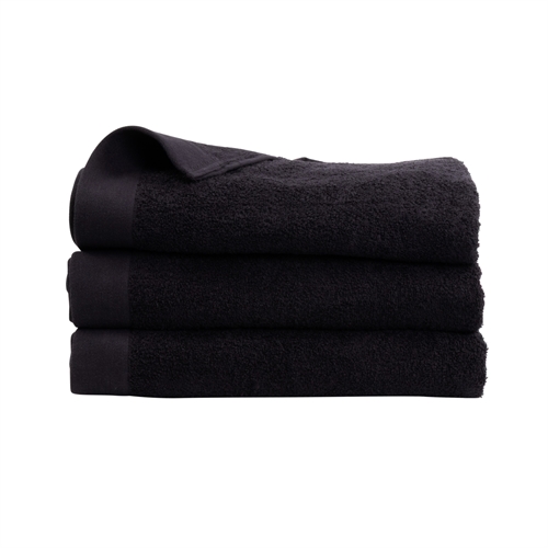 Badlakan - 100% Mjuk bomull med hög absorptionsförmåga - 100x150 cm - Svart - Stort badlakan från danska By Borg