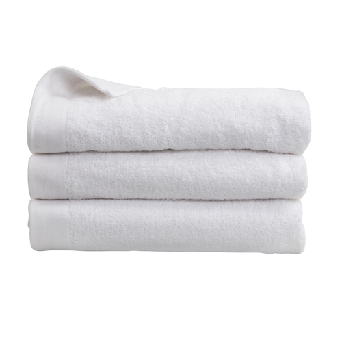 Badlakan - 100% Mjuk bomull med hög absorptionsförmåga - 100x150 cm - Vitt - Stort handduk från danska By Borg