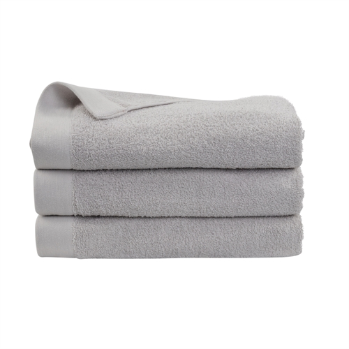 Badlakan - 100% Mjuk bomull med hög absorptionsförmåga - 100x150 cm - Ljusgrå - Stort badlakan från danska By Borg