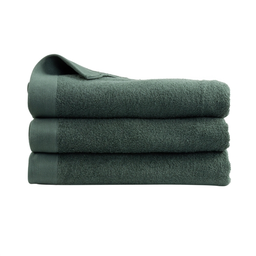Badhandduk - 100% Mjuk bomull med hög absorptionsförmåga - 70x140 cm - Mörkgrön badhandduk från danska By Borg