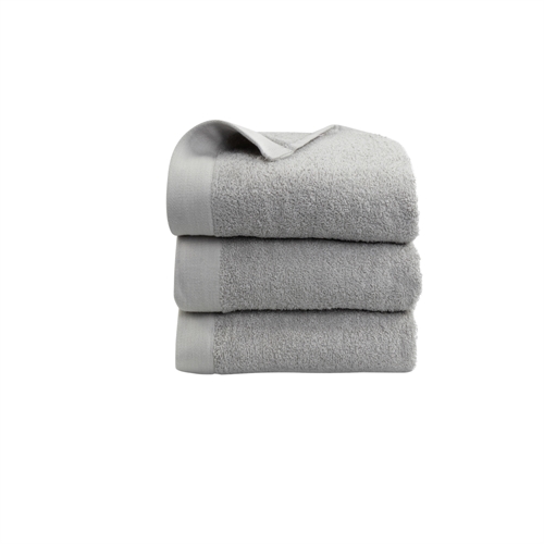 Gästhandduk - 100% Mjuk bomull med hög absorberingsförmåga - 40x60 cm - Ljusgrå handduk från danska By Borg