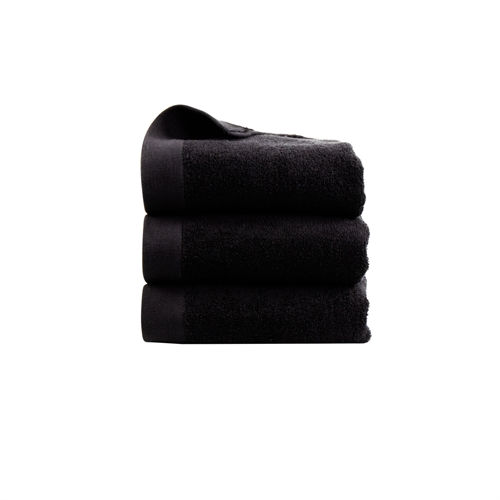 Gästhandduk - 100% Mjuk bomull med hög absorberingsförmåga - 40x60 cm - Svart handduk från danska By Borg