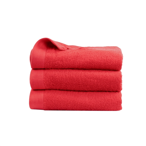 Handduk - 100% Mjuk bomull med hög absorptionsförmåga - 50x100 cm - Röd handduk från danska By Borg