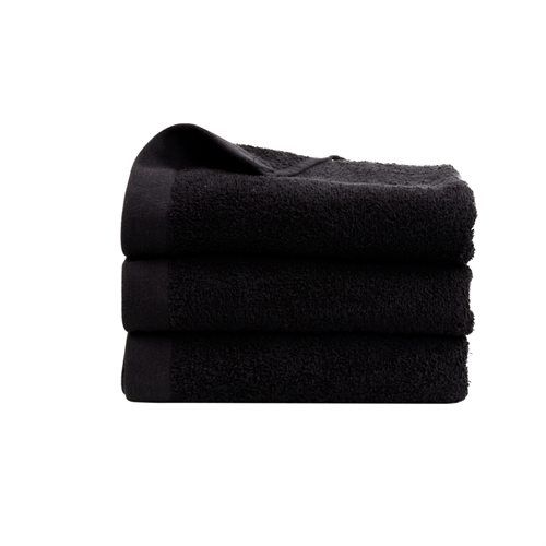 Handduk - 100% Mjuk bomull med hög absorptionsförmåga - 50x100 cm - Svart handduk från danska By Borg