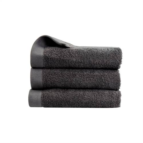 Handduk - 100% Mjuk bomull med hög absorberingsförmåga - 50x100 cm - Mörkgrå handduk från danska By Borg