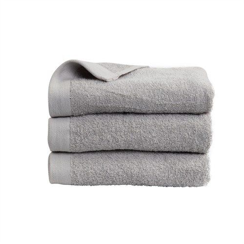 Handduk - 100% Mjuk bomull med hög absorptionsförmåga - 50x100 cm - Ljusgrå handduk från danska By Borg