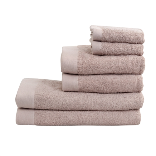 Handdukpaket med 6 st. - 100% Mjuk bomull med hög absorberingsförmåga - Rosa handdukar från danska By Borg