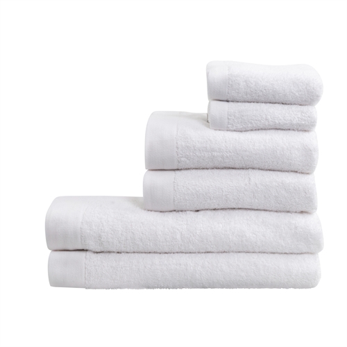 Handdukspaket med 6 st. - 100% Mjuk bomull med hög absorptionsförmåga - Vita handdukar från danska By Borg