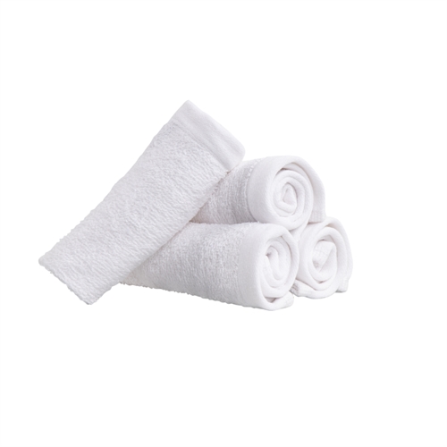 Tvättlappar 4-pack - 100% Mjuk bomull med hög absorberingsförmåga - 30x30 cm - Vita tvättlappar från danska By Borg