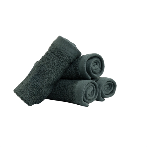 Tvättlappar 4-pack - 100% Mjuk bomull med hög absorptionsförmåga - 30x30 cm - Mörkgröna tvättlappar från danska By Borg