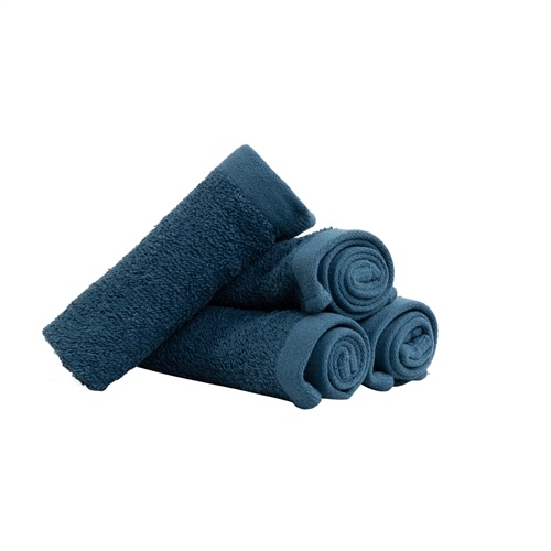 Tvättlappar 4-pack - 100% Mjuk bomull med hög absorberingsförmåga - 30x30 cm - Mörkblå tvättlappar från danska By Borg