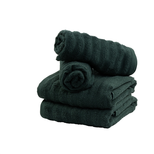 Badhanddukar 2 st. i 100% kammad bomull - Mjuka gröna handdukar 70x140 cm från Borg Living