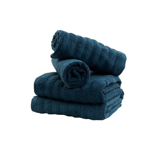 Badhanddukar 2 st. i 100% kammad bomull - Mjuka blå handdukar 70x140 cm från Borg Living