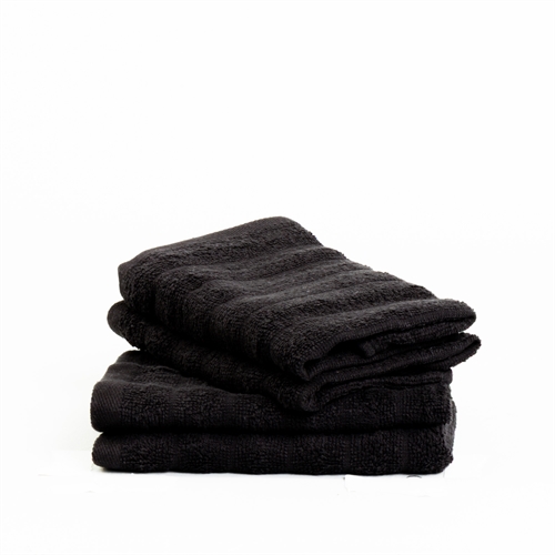 Gästhanddukar 2 st. i 100% kammad bomull - Mjuka svarta handdukar 30x50 cm från Borg Living