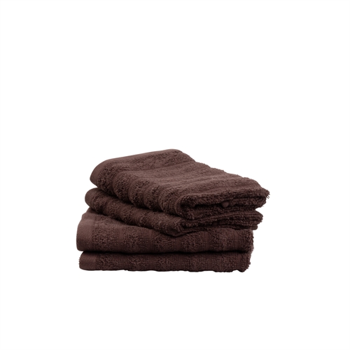 Gästhanddukar 2 st. i 100% kammad bomull - Mjuka bruna handdukar 30x50 cm från Borg Living