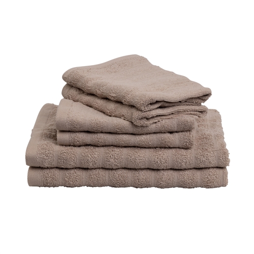 Handdukar 2 st. 100% kammad bomull - Mjuka sandfärgade handdukar 50x100 cm från Borg Living