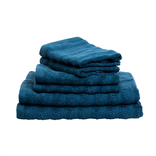 Handdukar 2 st. 100% kammad bomull - Mjuka blå handdukar 50x100 cm från Borg Living