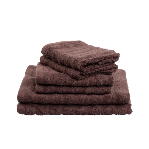 Handdukar 2 st. 100% kammad bomull - Mjuka bruna handdukar 50x100 cm från Borg Living
