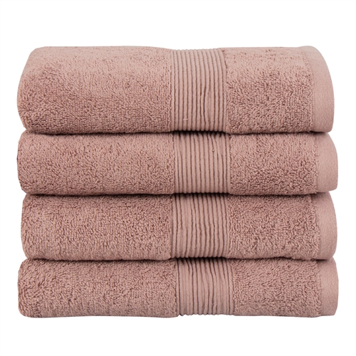 Ekologisk handduk - 50x100 cm - 100% GOTS-certifierad bomull - Dämpad rosa handduk från Premium By Borg