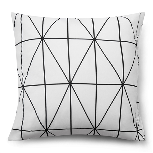 Kuddfodral i 100% bomull - 60x63 cm - Vitt Kuddfodral med harlekinmönster - Nordstrand Home påslakan