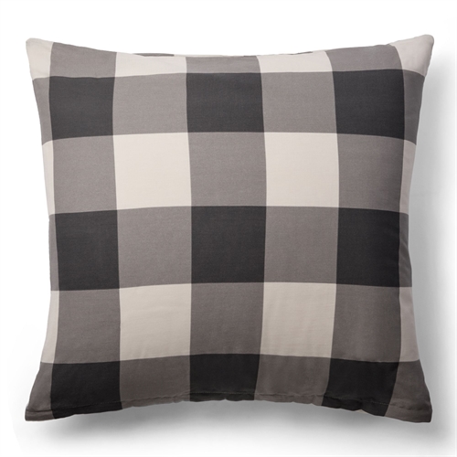 Kuddfodral i 100% bomull - 60x63 cm - Grårutigt Kuddfodral - Nordstrand Home påslakan