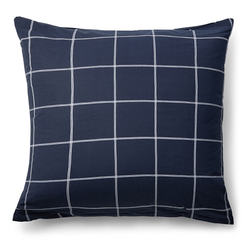 Kuddfodral i 100% bomull - 60x63 cm - Mörkblått örngott med vita rutor - Nordstrand Home påslakan