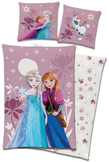 Frozen2 - 100x140 cm - Junior Påslakanset - Anna och Elsa - 100% bomull 