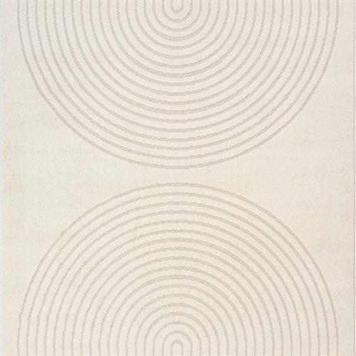 Matta - 140x200 cm - Vävd - Cremefärgad med mönster - Eclipse - Nordstrand Home