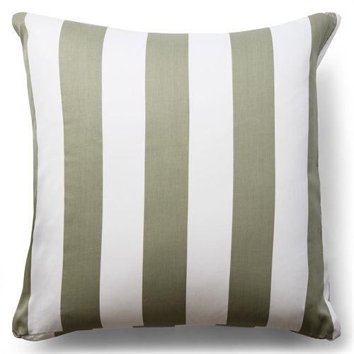 Örngott i 100% mjuk och lyxig bomullssatin - 60x63 cm - Grönt och vitt - Nordic Stripe örngott från By Night