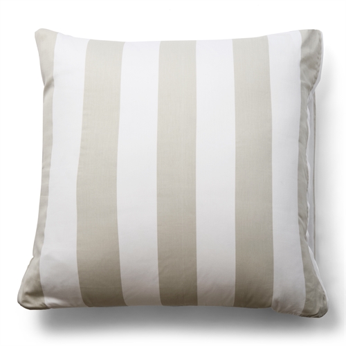 Örngott i 100% mjuk och lyxig bomullssatin - 60x63 cm - Grått och vitt - Nordic Stripe örngott från By Night