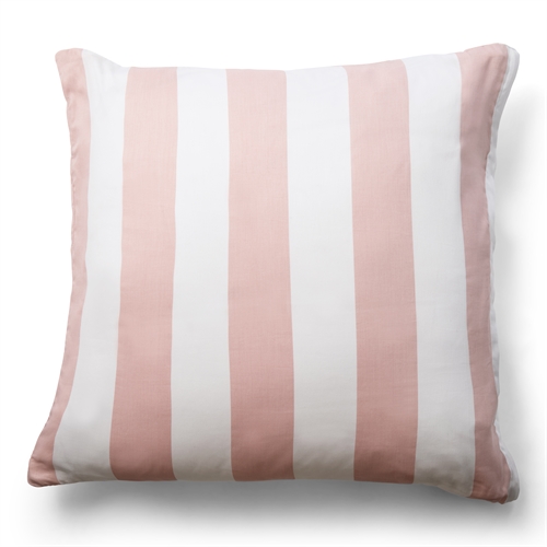 Örngott i 100% mjuk och lyxig bomullssatin - 60x63 cm - Ljusrosa och vitt - Nordic Stripe örngott från By Night
