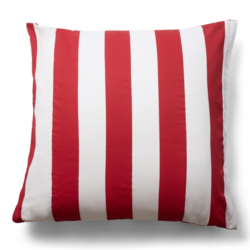 Örngott i 100% mjuk och lyxig bomullssatin - 60x63 cm - Rött och vitt - Nordic Stripe örngott från By Night