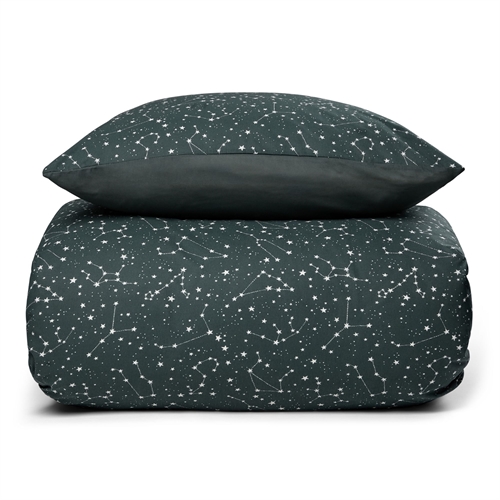 Sängkläder - 150x210 cm - Påslakan i 100% bomull - Zodiac grön - Stjärnbild - Borg Living sängkläder