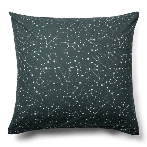 Kuddfodral - 60x63 cm - Kuddfodral i 100% bomull - Zodiac grön - Stjärnbild - Borg Living