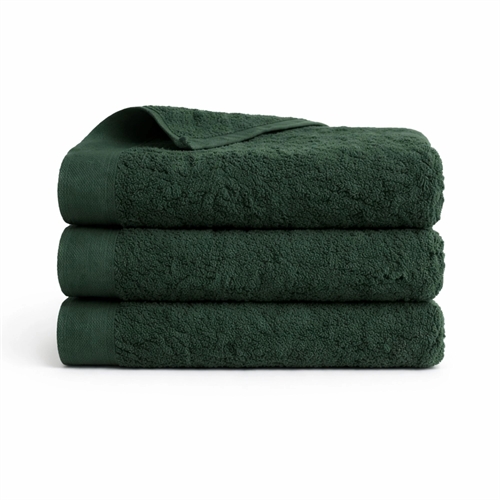 Bomullshandduk - 100% bomull - Gästhandduk 40x60 cm - Vallmo - Mörkgrön