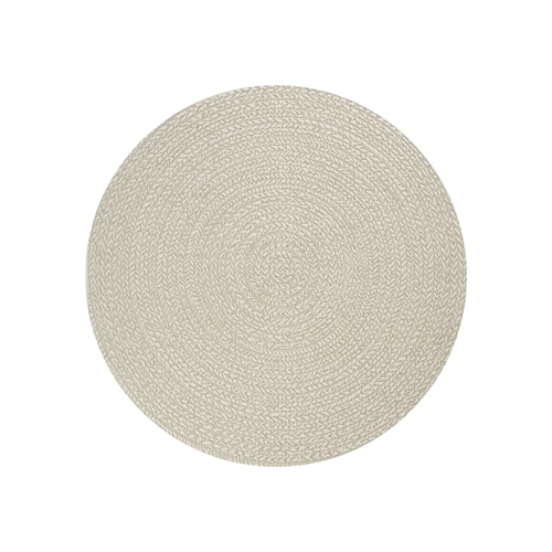 Rund matta - Ø 120cm - Vävd - Creme - Kenzy - Nordstrand Home