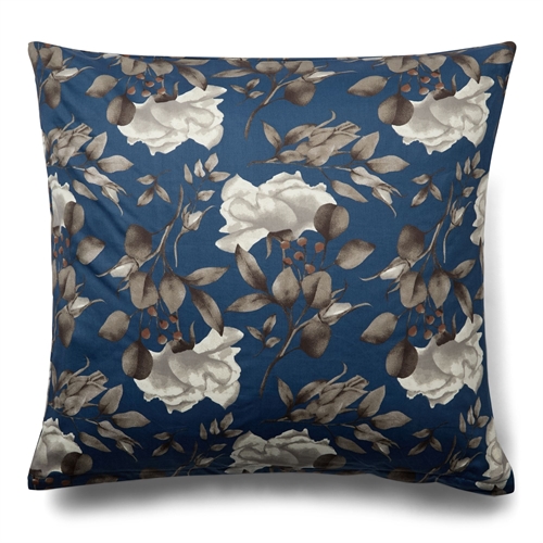 Kuddfodral 60x63 cm - 100% mjuk bomullssatin - Blossom blue - By Night