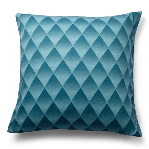 Örngott i 100% mjuk och lyxig bomullssatin - 60x63 cm - Harlekinmönster i en vacker blå färg - Örngott från By Night