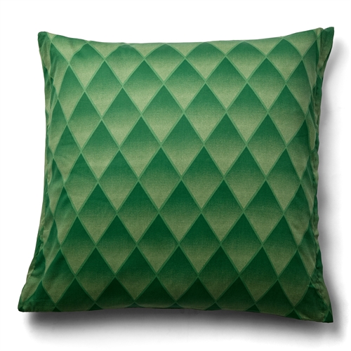 Örngott i 100% mjuk och lyxig bomullssatin - 60x63 cm - Harlekinmönster i en vacker grön färg - Örngott från By Night